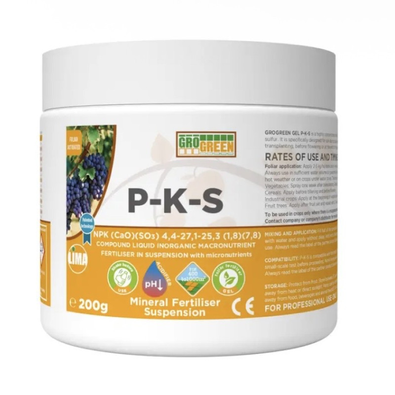 Грогрін Gel P-K-S (NPK 7-47-44 + 3.2CaO + 13.7SO + TE) 200гр